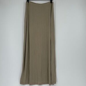 Vintage RONEN CHEN NWT Tan Khaki Maxi Skirt Lingerie Slip Size 4 Cupro Blend